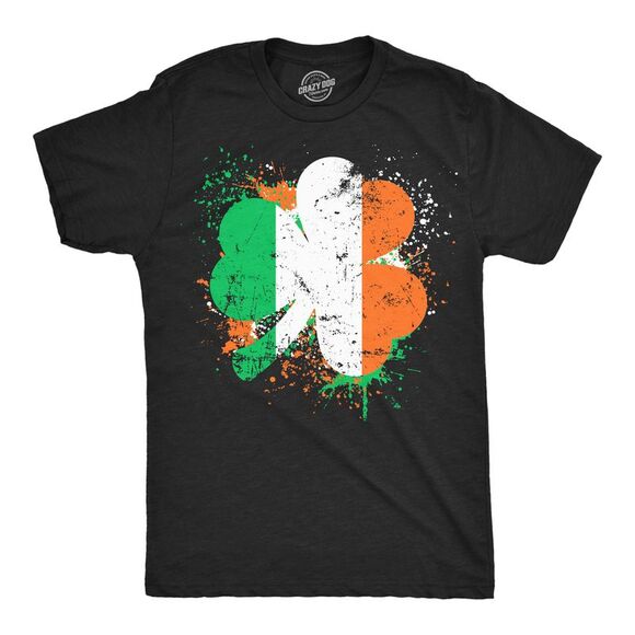 Crazy Dog T-Shirts Other - Mens Funny T Shirts Irish Flag Clover Sarcastic St Patricks Day Tee For Men
